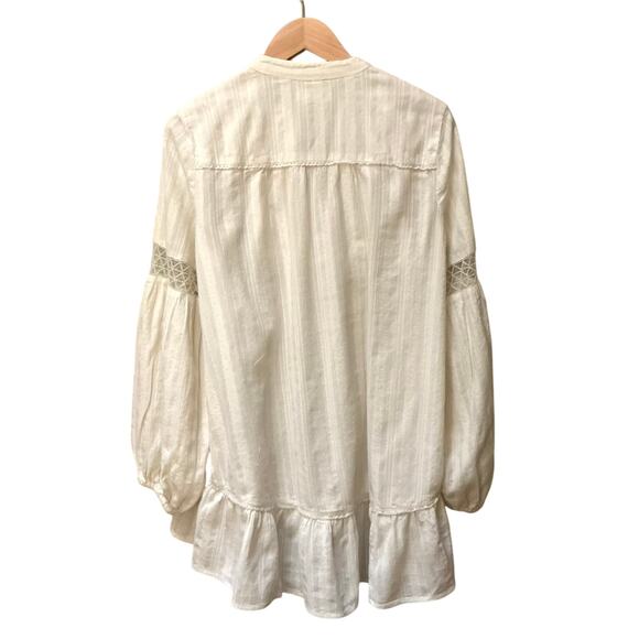 Anthropologie Embroidered Haley Lace Tunic SZ M Boho Style High-Low - Picture 3 of 9